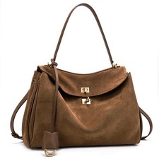 Suede Leather Tote Bag for