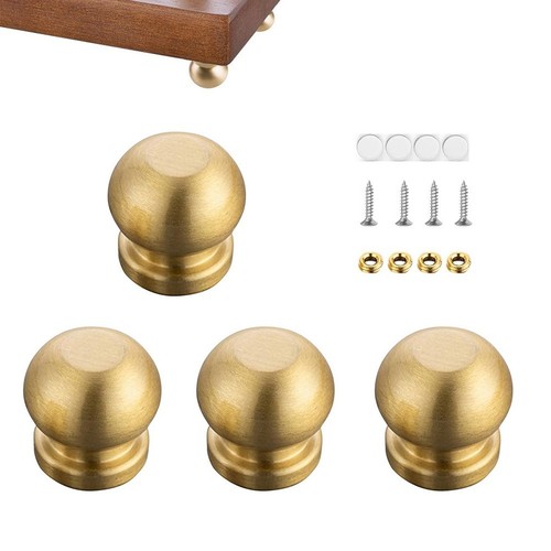 4pcs warm tone brass feet - warm,