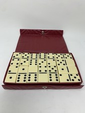 Vintage Domino by Cardinal - Double Six Dominoes Set in Red Case - 28 Dominoes