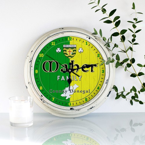 Personalised wall clock county - wall,