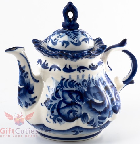Porcelain gzhel teapot coffee - teapot,