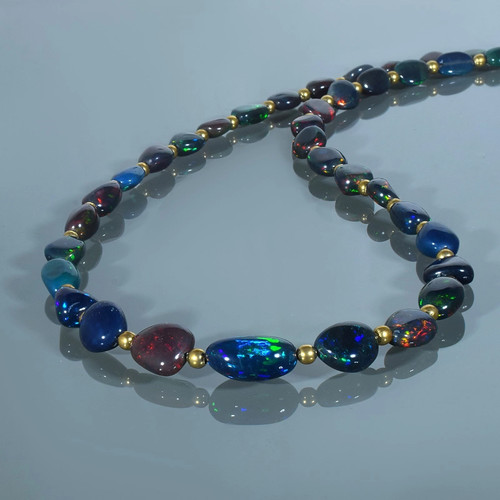 Natural welo fire black opal - natural,