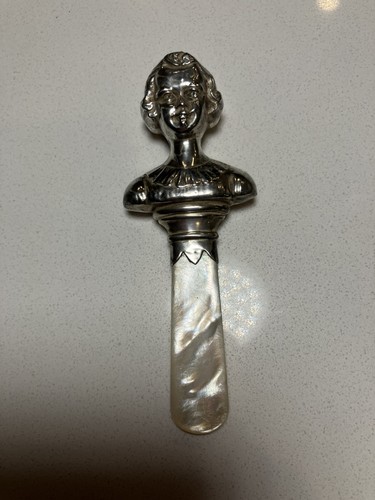 Antique sterling silver rattle - sterling,