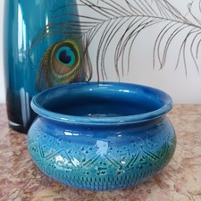Vintage Mid Century Blue Bowl