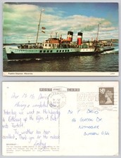 s27931 Paddle Steamer Waverley Glasgow  Scotland  postcard 1981 stamp