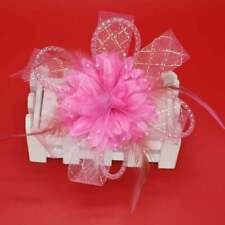 Flower Feather Fascinator Corsage Large Wedding Hair Clips Pin and Hairband