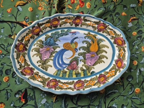 Folk art platter plate - folk,