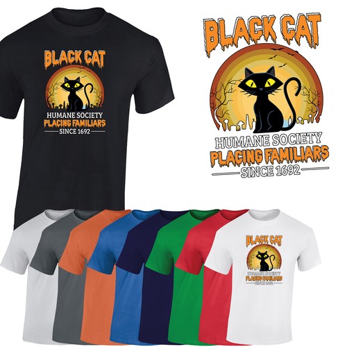 Black cat humane society - black,