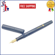 VINTAGE SUMMIT H60 FOUNTAIN PEN BLACK CHASED FLEXIBLE 14K GOLD FINE NIB ENGLAND