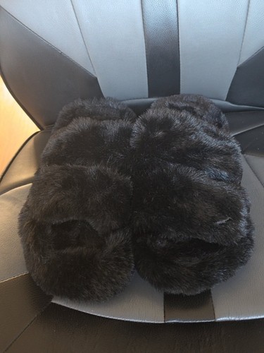 Coface black faux fur - black, fluffy