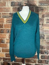 JAYFOR OF AUCHTERMUCHTY GREEN WOOL  MIX PREPPY(SCHOOL) JUMPER  8- 12 NWT