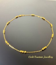 22K 22Ct Gold Filled Short Choker 16”/40cm Ball Bead Chain, Necklace Ref:-66