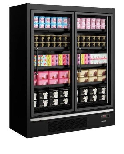 New upright double glass - glass, door