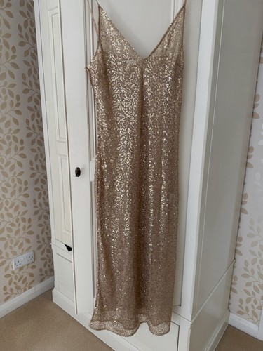 Ladies gold sequinned beach - gold,