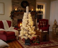 4ft pre lit - snowy, xmas