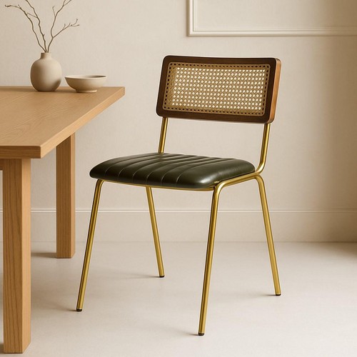 Green leather seat - green,