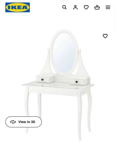 Ikea white dressing table - ,