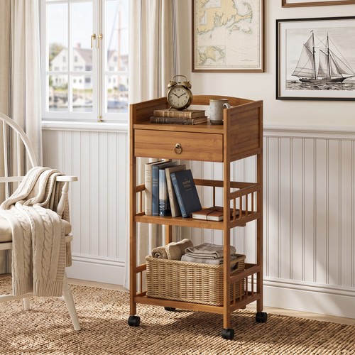 Tier bamboo rolling storage - rolling,