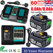 6.0Ah 8.0Ah For Makita 18V Battery / Charger Li-Ion BL1860 BL1830 BL1850 BL1840✅