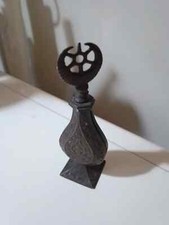 Antique metal crescent ampoule