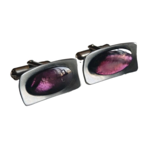 Modernist 1970s cufflinks - modernist,