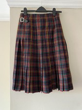 1940s Vintage Romanes & Paterson Hunting Stewart Tartan Kilt Skirt
