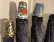 VTG Thimbles Turquoise Enamel