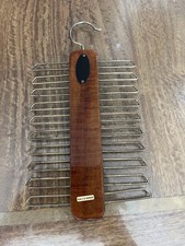 Vintage Wooden Tie / Belt / Neck Scarf Rack holder Wardrobe Hanger Capacity 20. 