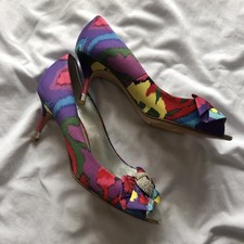 Dune Ladies Satin Style Multicoloured Heeled Party Occasion Evening Date Shoes,7