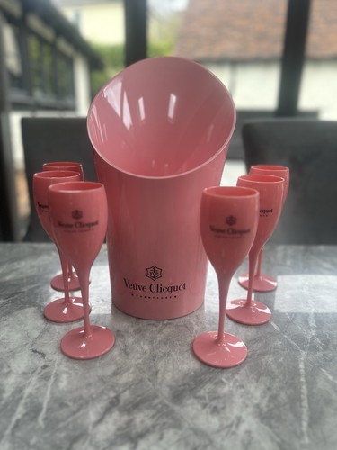 Pink branded champagne bucket - branded,