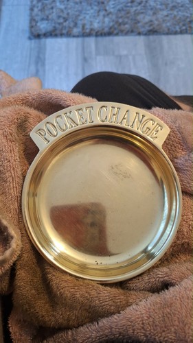 Vintage brass pocket change - brass,