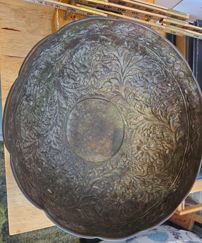 Antique hand engraved copper - hand-engraved,