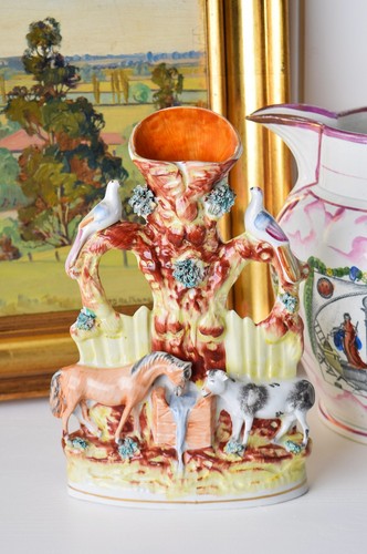 Antique staffordshire spill - antique,