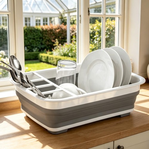 Collapsible dish rack - collapsible,