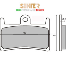 Pair Front Sintered Brake Pads