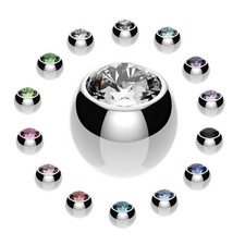 Spare Balls WITH GEMS For Piercings Belly Nipple Tragus Labret Tongue Bars