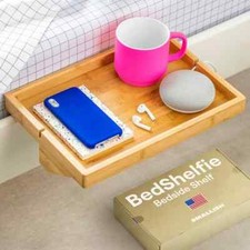 BedShelfie Bedside Shelf for Bed & Bunk Bed Shelf University Essentials Clip-On