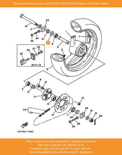 Yamaha oil seal - seal,, 93105-26026
