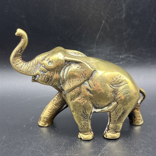 Brass elephant ornament made - ornament,