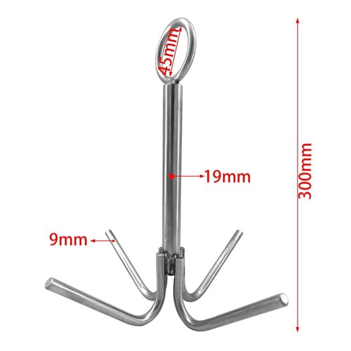 Stainless steel claw grapnel - steel,