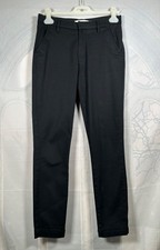 H&M black stretch cotton twill