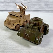 Vintage Ideal Toys Friction Military Truck And Tank 1970s Hong Kong