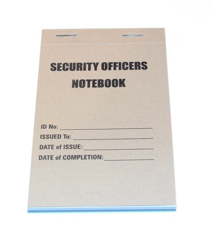 Security officers notebook - security,
