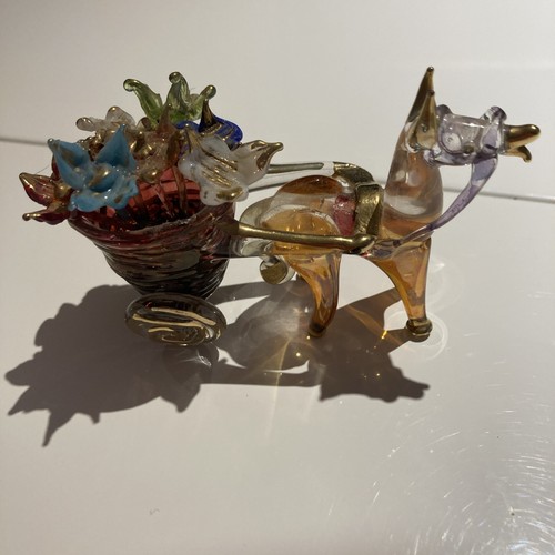 Vintage lampwork glass - glass, horse