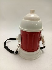 Vintage Fire Hydrant Storage Box 12 inch Red White Novelty