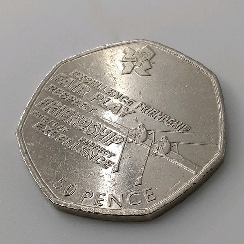2011 50p rowing - olympic, coin