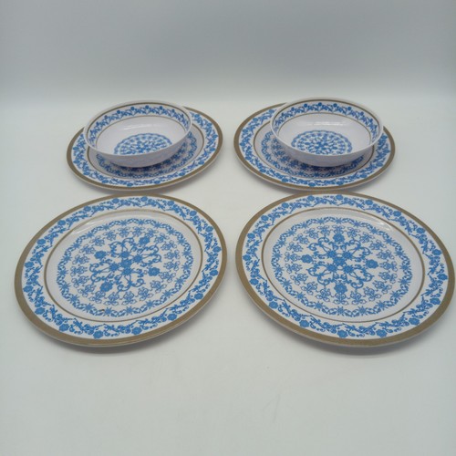 Vintage melamine ware 6pc - 6pc, blue