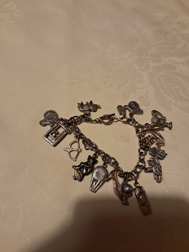 Vintage silver tone charm - silver,
