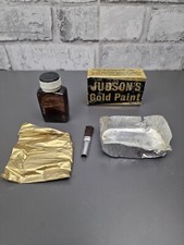 Rare JUDSON'S GOLD PAINT Small GILDING kit, Antique Gold leaf Set, Vintage 3