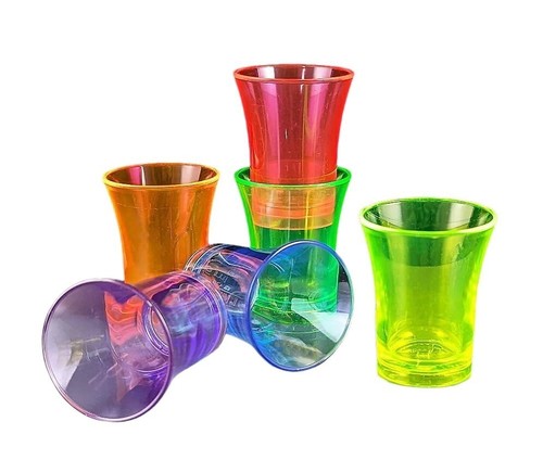 Plastic reusable shot glasses - reusable,